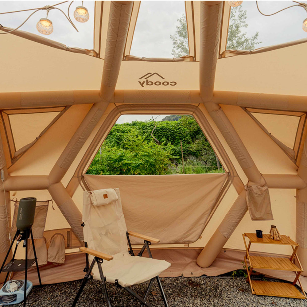 RBM Outdoors Coody Hub Pro Beige- Inflatable Tent for Camping (2-6 Person)