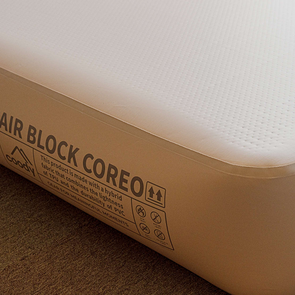 RBM Outdoors Coody Coreo Air Mattress Queen (150 × 200 × 35 cm) – Structured Air Block Inflatable Bed, Compact Pack Design