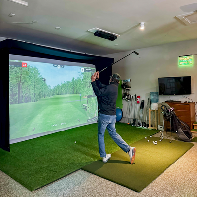 The SportScreen Golf Studio Vanish LITE 13 Retractable Golf Simulator Enclosure