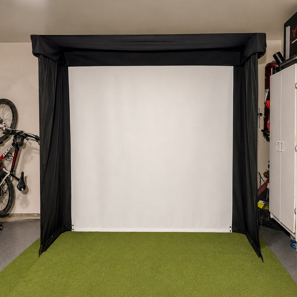 The SportScreen Golf Studio Vanish LITE 9 Retractable Golf Simulator Enclosure