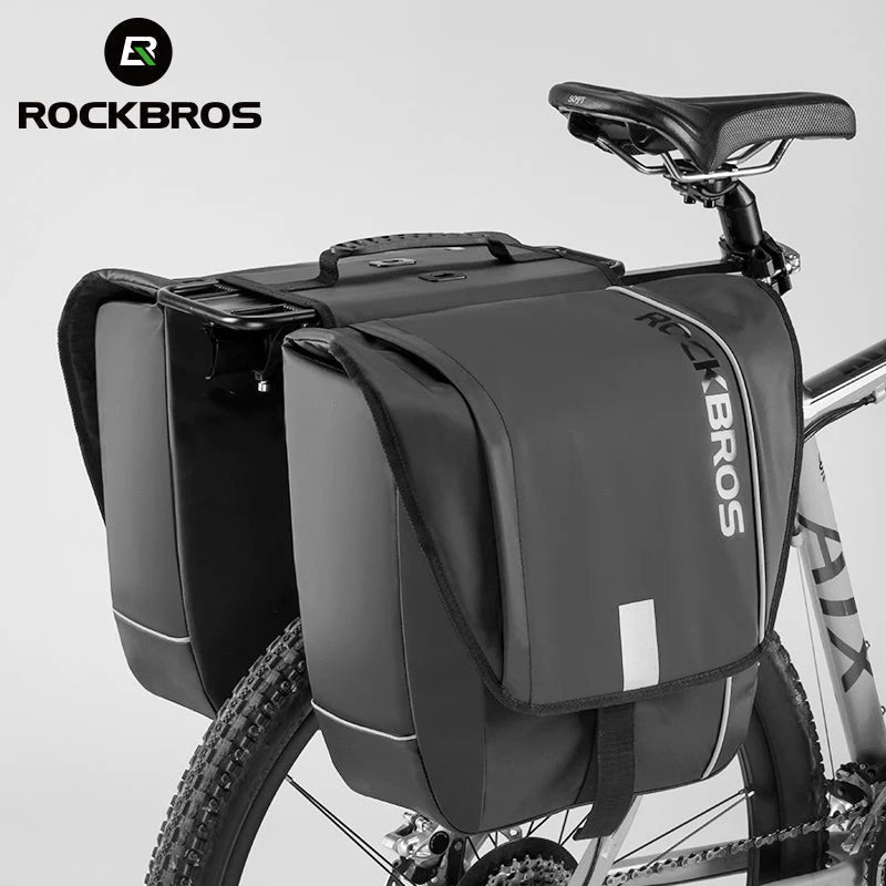 Birch ROCKBROS Super 30-Litre Bicycle Saddlebags in Black