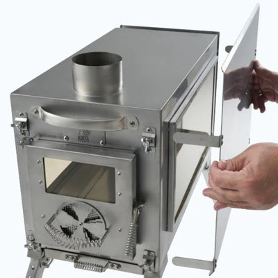 RBM Outdoors Medium Wood Stove With Fire-Resistant Glass "Caminus M"