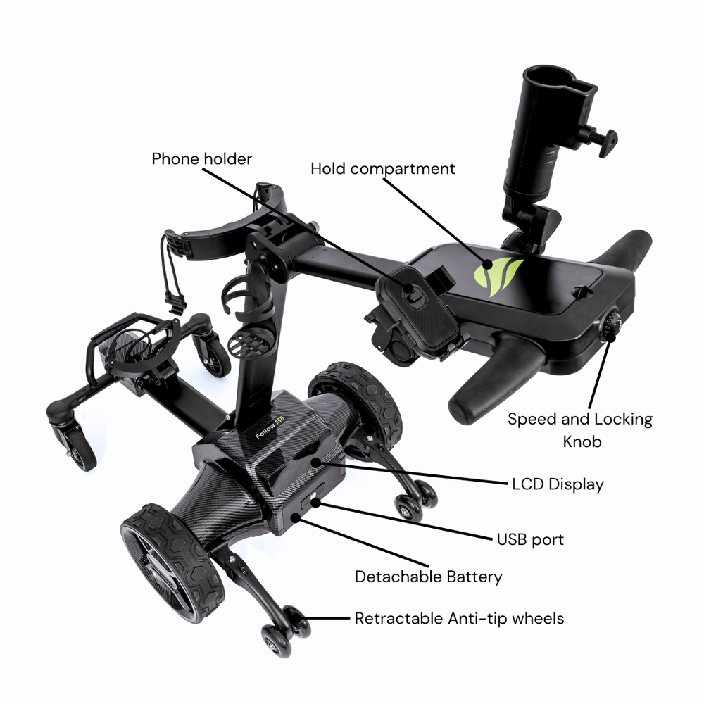 Green Eagle Golf M8 Follow & Remote Electric Golf Push Cart