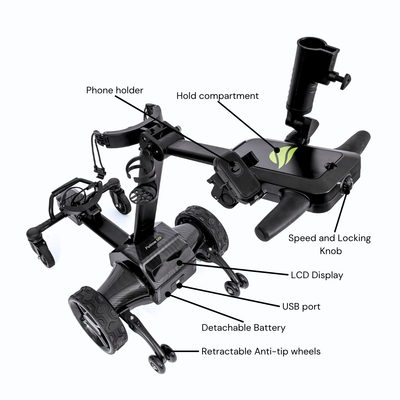 Green Eagle Golf M8 Follow & Remote Electric Golf Push Cart