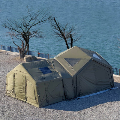 RBM Outdoors Coody Hub Forest Green (2-6 person) + Ground Sheet PVC + Carpet Coody Hub + Electric Pump