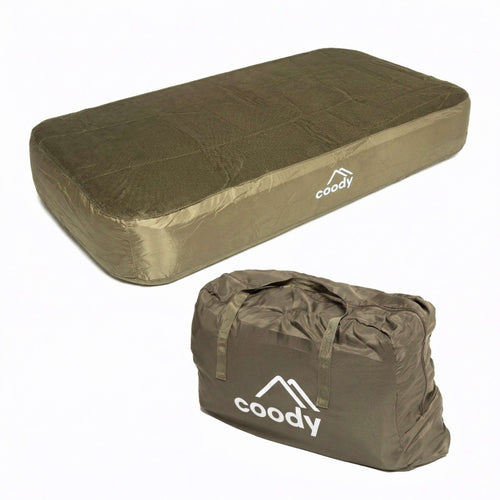 RBM Outdoors Coody Air Mattress Green Twin XL (197×91×35 cm) – Premium Air Bed with Built-in Pump