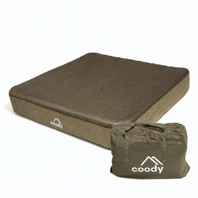 RBM Outdoors Coody Air Mattress Green King (197×184×35 cm) – Premium Air Bed with Built-in Pump