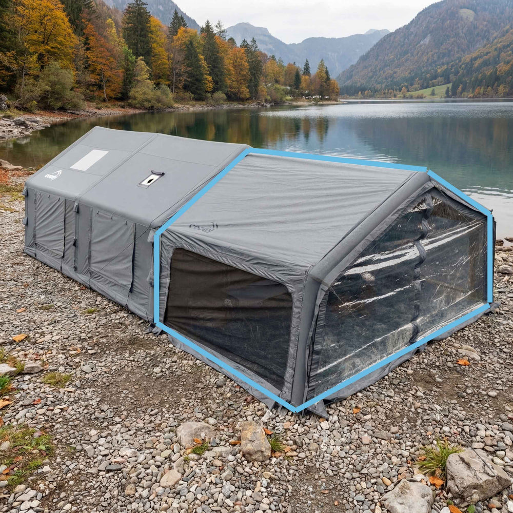 RBM Outdoors Coody AirTarp Gray - Inflatable Canopy for Tent 17.2, 13.6, Hub, 10.0