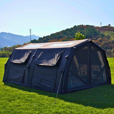 RBM Outdoors Coody Familia AirTent 17.2 Pro Black - Inflatable Tent for Camping (2-10 Person)