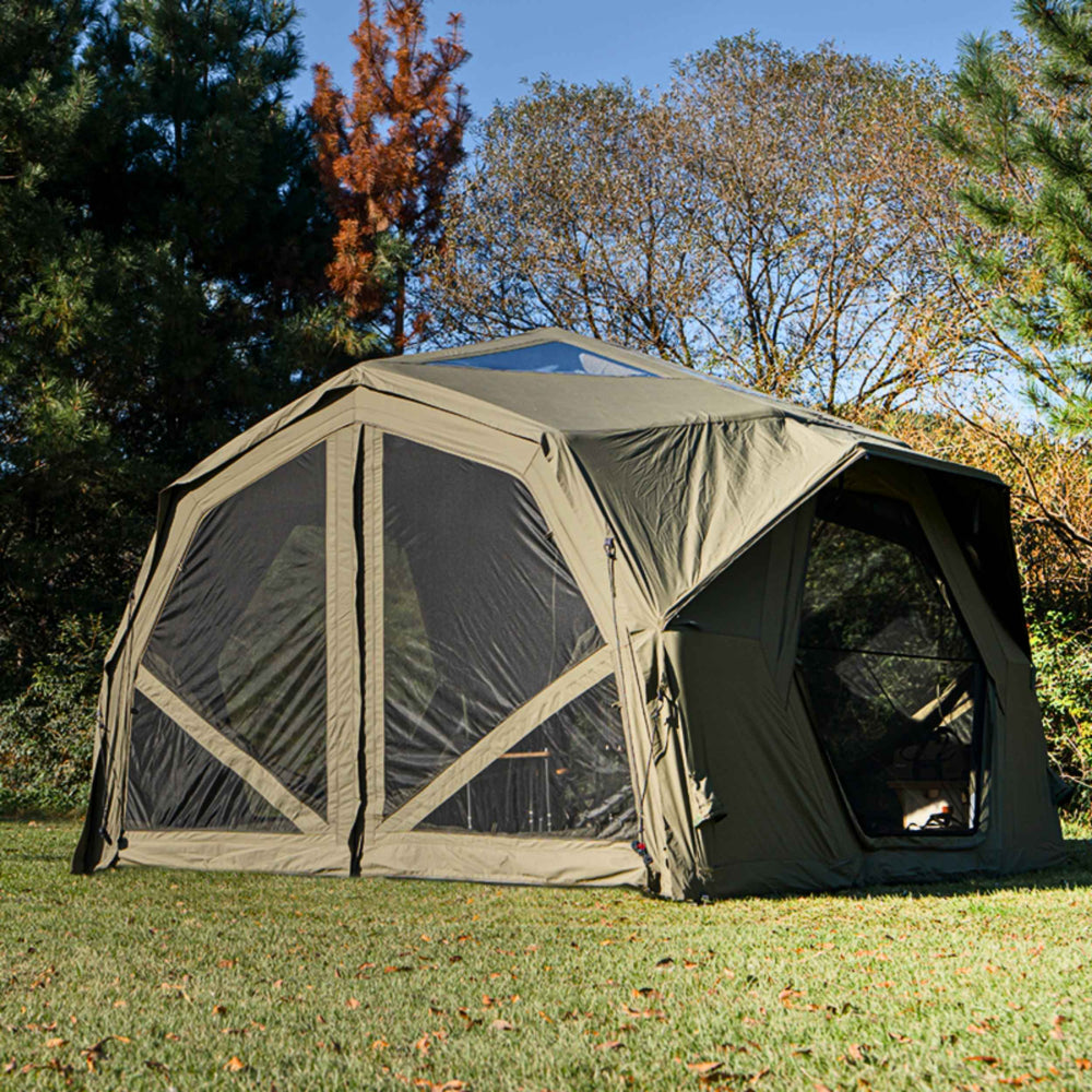RBM Outdoors Coody Hub Pro Forest Green - Inflatable Tent for Camping (2-6 Person)