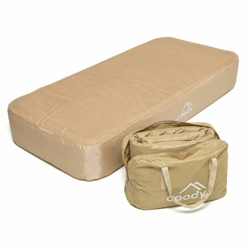 RBM Outdoors Coody Air Mattress Beige Twin XL (197×91×35 cm) – Premium Air Bed with Built-in Pump