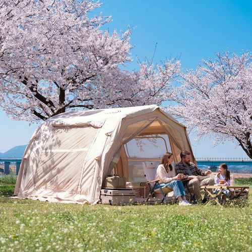 RBM Outdoors Coody 10.0 PRO Beige Premium Inflatable Canvas Tent for 2–4 Campers
