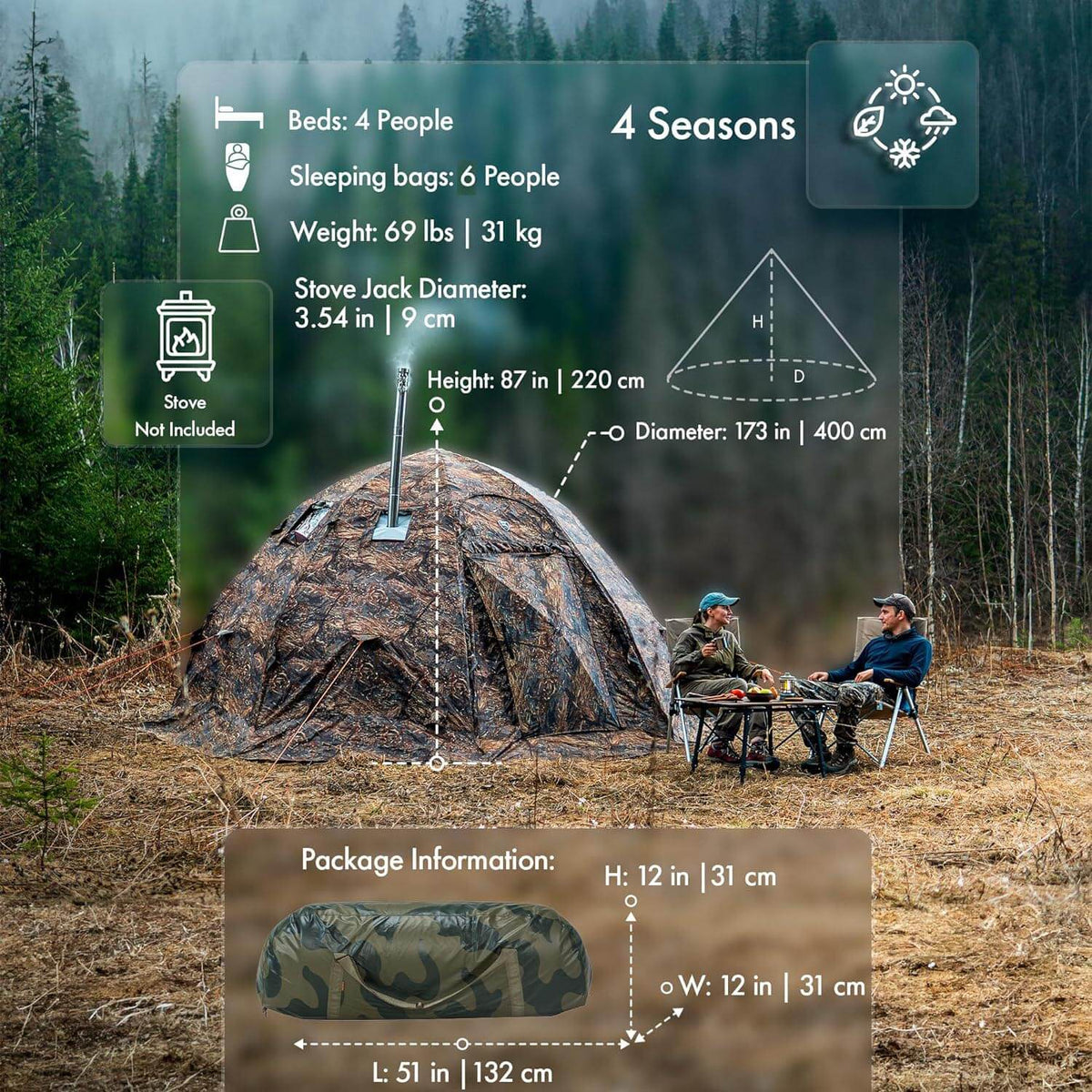 russian bear tent up-2 RBM Outdoors UP-5