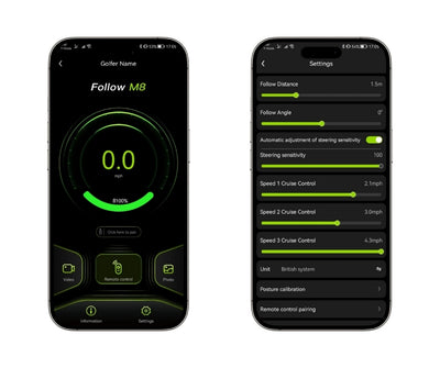 Green Eagle Golf M8 Follow & Remote Electric Golf Push Cart