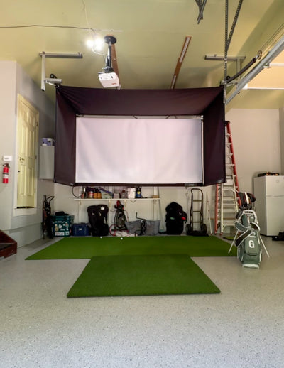 The SportScreen Golf Studio Vanish 11 Retractable Golf Simulator Enclosure
