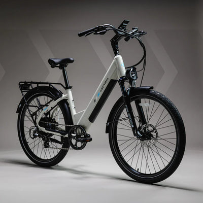 Lectric XPress2 Stratus White Cruiser eBike