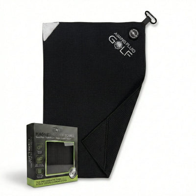 Aiming Fluid Golf - Magna-Anchor™ Magnetic Golf Towel – Stubby (16×24)