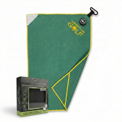 Aiming Fluid Golf - Magna-Anchor™ Magnetic Golf Towel – Stubby (16×24)