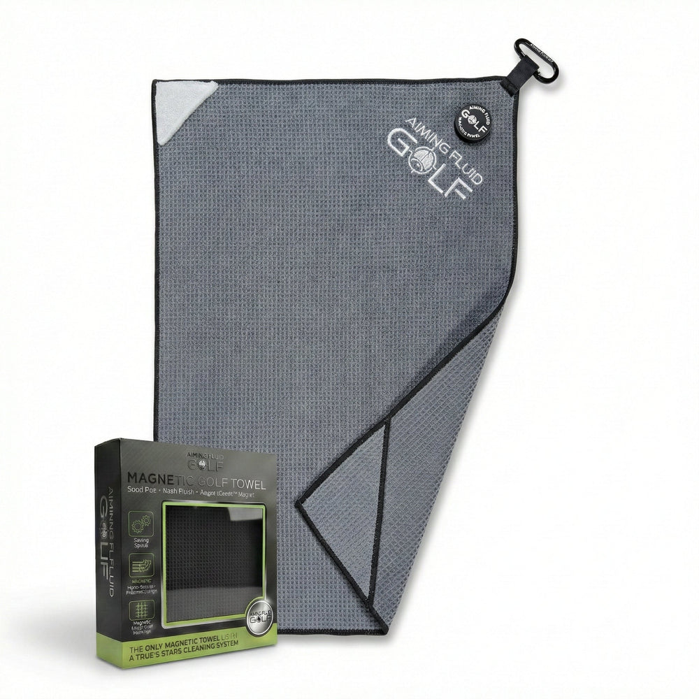 Aiming Fluid Golf - Magna-Anchor™ Magnetic Golf Towel – Stubby (16×24)