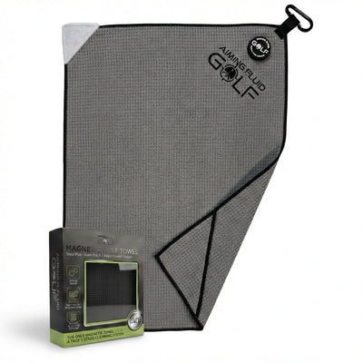 Aiming Fluid Golf - Magna-Anchor™ Magnetic Golf Towel – Stubby (16×24)