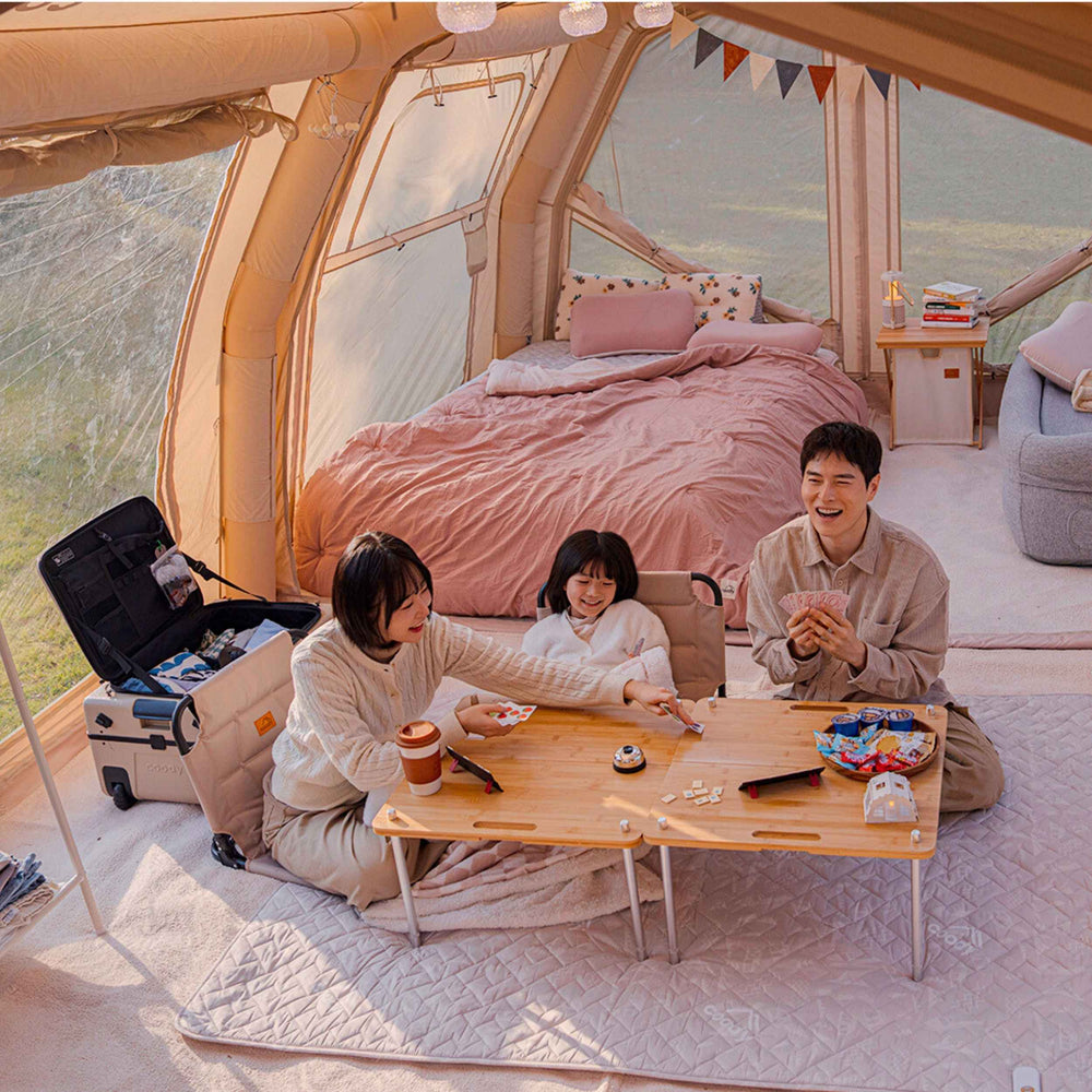 RBM Outdoors Coody Familia AirTent 17.2 Pro Beige- Inflatable Tent for Camping (2-10 Person)
