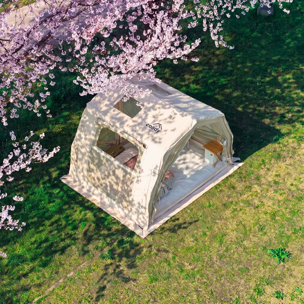 RBM Outdoors Coody 10.0 PRO Beige Premium Inflatable Canvas Tent for 2–4 Campers
