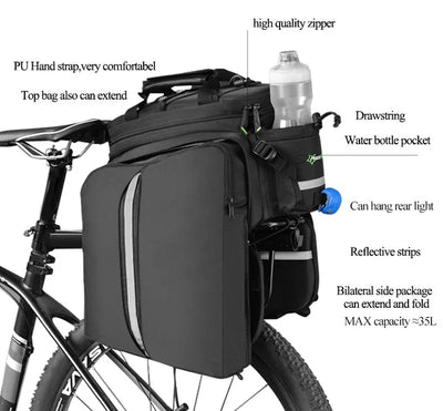 Birch ROCKBROS Bicycle Pannier Bike Bag with Extendable Compartments