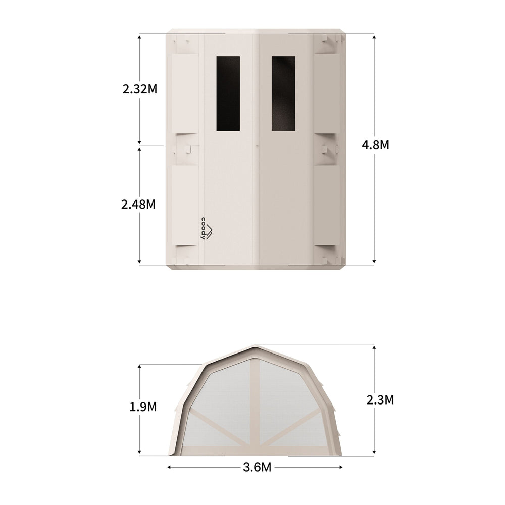 RBM Outdoors Coody Familia AirTent 17.2 Pro Forest Green- Inflatable Tent for Camping (2-10 Person)