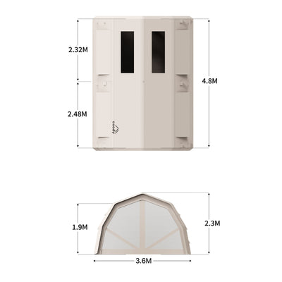 RBM Outdoors Coody Familia AirTent 17.2 Pro Forest Green- Inflatable Tent for Camping (2-10 Person)