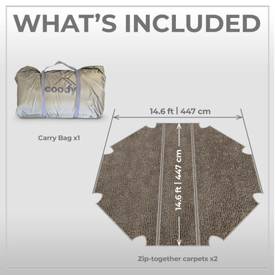 RBM Outdoors Coody Carpet – Tailored for Coody Aurora Dome (Octopus) Tent Forest Green