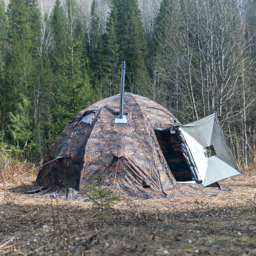 RBM Outdoors UP-5 - All-Seasons Double Layer Hot Tent for 2-6 person