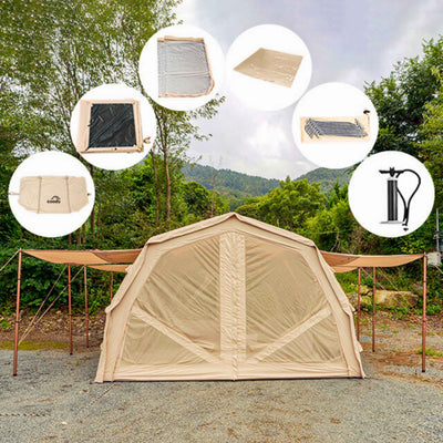 RBM Outdoors Coody Familia AirTent 17.2 Pro Beige- Inflatable Tent for Camping (2-10 Person)