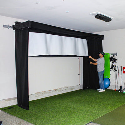 The SportScreen Golf Studio Vanish LITE 13 Retractable Golf Simulator Enclosure
