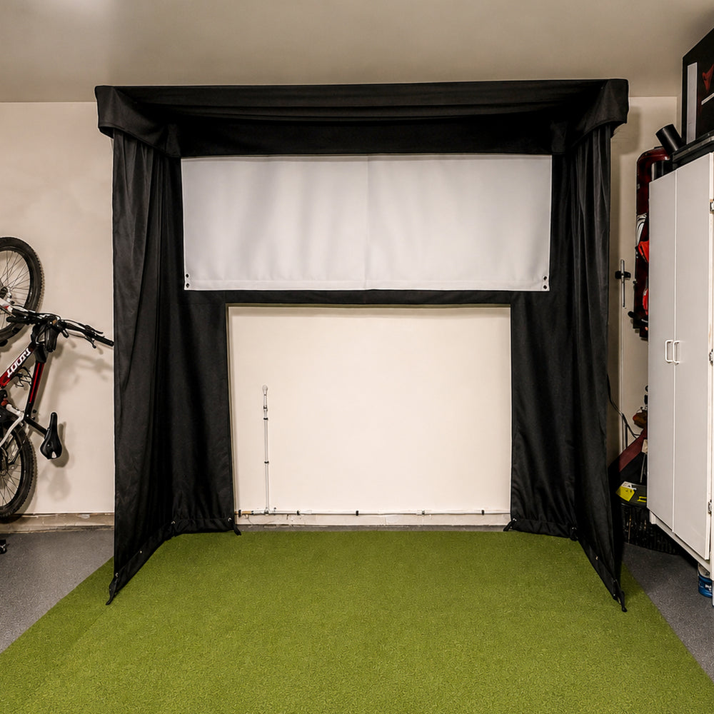 The SportScreen Golf Studio Vanish LITE 9 Retractable Golf Simulator Enclosure