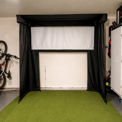 The SportScreen Golf Studio Vanish LITE 9 Retractable Golf Simulator Enclosure
