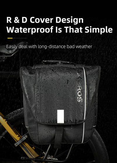 Birch ROCKBROS Super 30-Litre Bicycle Saddlebags in Black