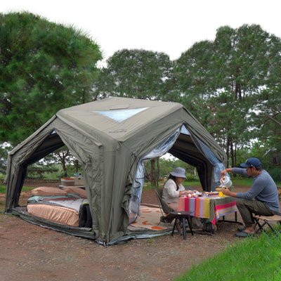 RBM Outdoors Coody Hub Forest Green (2-6 person) + Ground Sheet PVC + Carpet Coody Hub + Electric Pump
