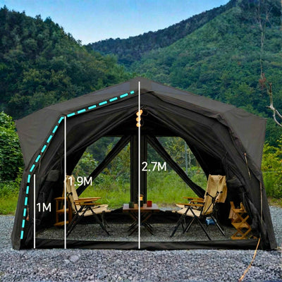 RBM Outdoors Coody Hub Pro Black - Inflatable Tent for Camping (2-6 Person)