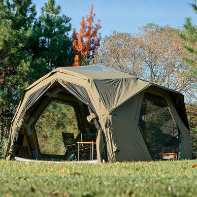 RBM Outdoors Coody Hub Pro Forest Green - Inflatable Tent for Camping (2-6 Person)