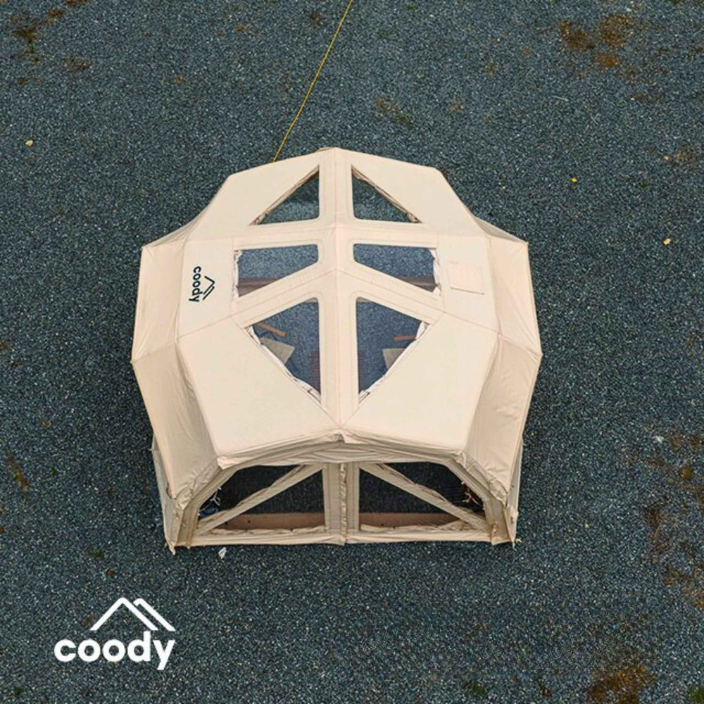 RBM Outdoors Coody Hub Pro Beige- Inflatable Tent for Camping (2-6 Person)
