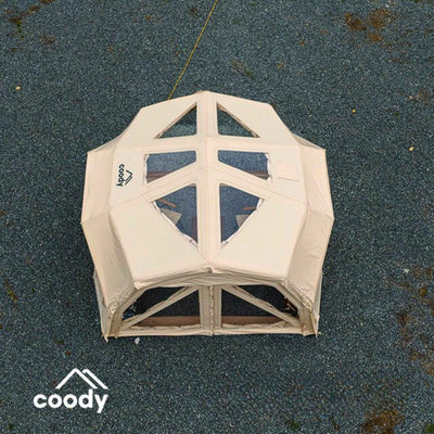 RBM Outdoors Coody Hub Pro Beige- Inflatable Tent for Camping (2-6 Person)