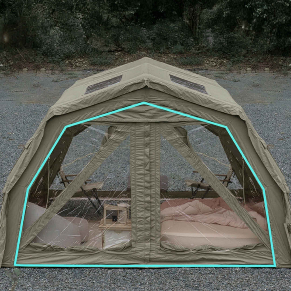RBM Outdoors Coody Familia AirTent 17.2 PRO Forest Green (2-10 Person)+Electric Pump+TPU Door Forest Green+Ground Sheet