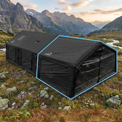 RBM Outdoors Coody AirTarp Black - Inflatable Canopy for Tent 17.2, 13.6, Hub, 10.0