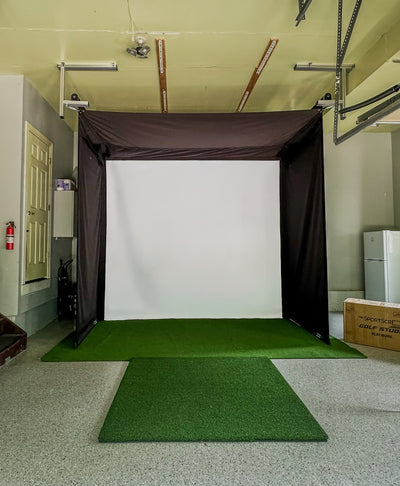 The SportScreen Golf Studio Vanish 11 Retractable Golf Simulator Enclosure