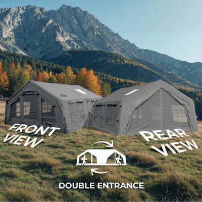 RBM Outdoors Coody 17.2 (Koala-7) Gray Inflatable Tent House for Camping (2-10 person)