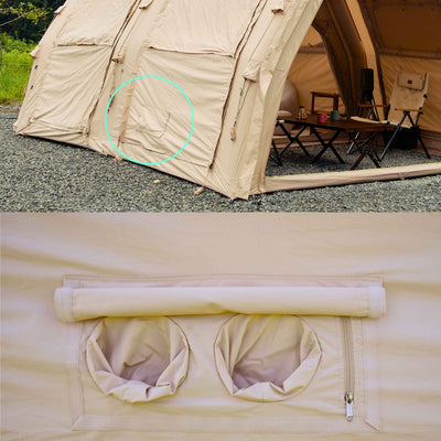 RBM Outdoors Coody Familia AirTent 17.2 Pro Beige- Inflatable Tent for Camping (2-10 Person)