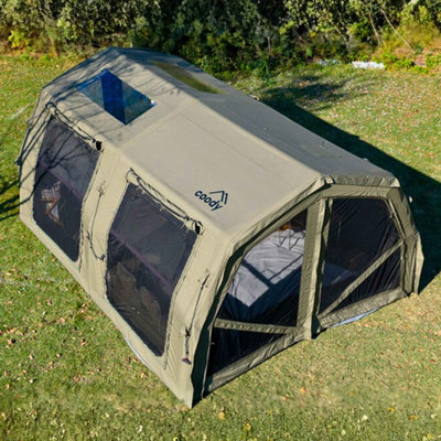 RBM Outdoors Coody Familia AirTent 17.2 PRO Forest Green (2-10 Person)+Electric Pump+TPU Door Forest Green+Ground Sheet