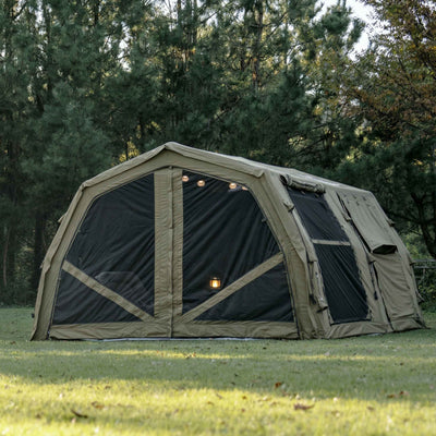 RBM Outdoors Coody Familia AirTent 17.2 Pro Forest Green- Inflatable Tent for Camping (2-10 Person)