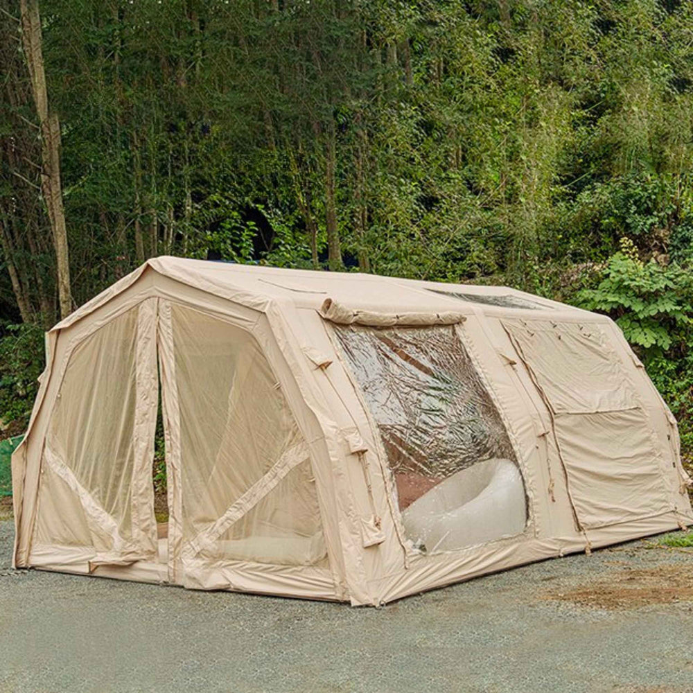 RBM Outdoors Coody Familia AirTent 17.2 Pro Beige- Inflatable Tent for Camping (2-10 Person)