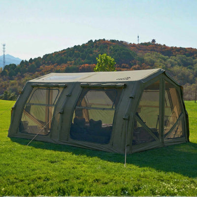 RBM Outdoors Coody Familia AirTent 17.2 Pro Forest Green- Inflatable Tent for Camping (2-10 Person)